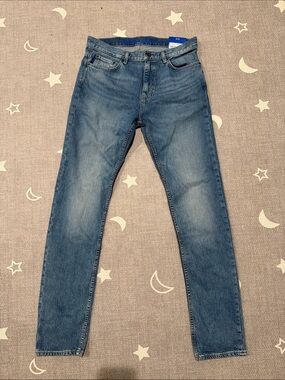 HUGO by Hugo Boss Men's Slim Ash Jeans in Mid Blue Wash NWT